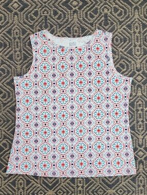Croft & Barrow Full Print Tank Top